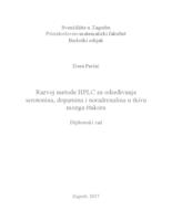 prikaz prve stranice dokumenta Razvoj metode HPLC za određivanje serotonina, dopamina i noradrenalina u tkivu mozga štakora