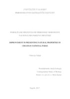 prikaz prve stranice dokumenta Poboljšanje prezentacije prirodnih vrijednosti nacionalnih parkova Hrvatske