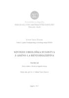 prikaz prve stranice dokumenta Sinteze i biološka svojstva 3-amino-1,4-benzodiazepina