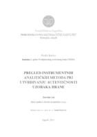 prikaz prve stranice dokumenta Pregled instrumentnih analitičkih metoda pri utvrđivanju autentičnosti uzoraka hrane