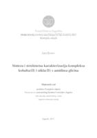 prikaz prve stranice dokumenta Sinteza i strukturna karakterizacija kompleksa kobalta(II) i nikla(II) s amidima glicina