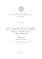 prikaz prve stranice dokumenta Funkcionalni supramolekulski sustavi adamantanskih gvanidina i amfifilnog derivata ß-ciklodekstrina