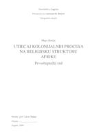 prikaz prve stranice dokumenta Utjecaj kolonijalnih procesa na religijsku strukturu Afrike