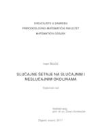 prikaz prve stranice dokumenta Slučajne šetnje na slučajnim i neslučajnim okolinama