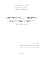 prikaz prve stranice dokumenta Experimental methods in functional genomics