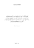 prikaz prve stranice dokumenta Određivanje granice kvantifikacije antibiotika u medu vezanim sustavom tekućinska kromatografija-tandemna spektrometrija masa