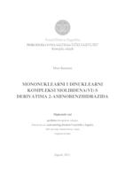 prikaz prve stranice dokumenta Mononuklearni i dinuklearni kompleksi molibdena(VI) s derivatima  2-aminobenzhidrazida