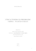 prikaz prve stranice dokumenta Utjecaj turizma na preobrazbu Omiško - poljičkog kraja
