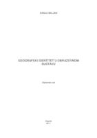 prikaz prve stranice dokumenta Georafski identitet u obrazovnom sustavu