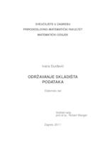 prikaz prve stranice dokumenta Održavanje skladišta podataka