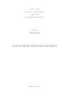 prikaz prve stranice dokumenta Utjecaj mesne industrije na okoliš