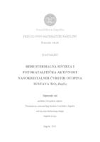 prikaz prve stranice dokumenta Hidrotermalna sinteza i fotokatalitička aktivnost nanokristalnih čvrstih otopina sustava TiO2-Fe2O3