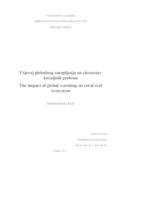 prikaz prve stranice dokumenta Utjecaj globalnog zatopljenja na ekosustav koraljnih grebena