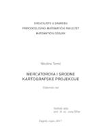 prikaz prve stranice dokumenta Mercatorova i srodne kartografske projekcije