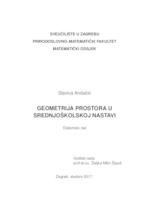 prikaz prve stranice dokumenta Geometrija prostora u srednjoškolskoj nastavi