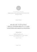 prikaz prve stranice dokumenta Reakcije nastajanja oksalatomolibdata s Co(III) etilendiaminskim kationima