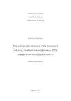 prikaz prve stranice dokumenta Genetička struktura ugroženog crvenog koralja Corallium rubrum (Linnaeus, 1758) analizirana pomoću mikrosatelitnih lokusa