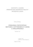 prikaz prve stranice dokumenta Primjena statističkih metoda u optimizaciji cijena u maloprodaji