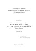 prikaz prve stranice dokumenta Modeliranje bioloških sekvenci dubokim neuronskim mrežama