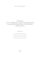 prikaz prve stranice dokumenta Primjena 1,3,5-trihidroksi-2,4,6-trinitrobenzena kao građevnog bloka u kristalnom inženjerstvu