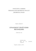 prikaz prve stranice dokumenta Efikasnost društvenih mehanizama