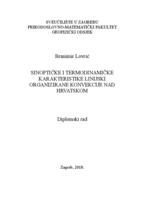 prikaz prve stranice dokumenta Sinoptičke i termodinamičke karakteristike linijski organizirane konvekcije nad Hrvatskom