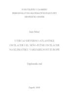 prikaz prve stranice dokumenta Analiza utjecaja Sjeverno-atlanske oscilacije i El Nino-Južne oscilacije na klimatska obilježja Europe