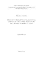 prikaz prve stranice dokumenta Procjena seizmičkog hazarda na području Hrvatske primjenom programskog paketa OHAZ