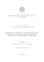 prikaz prve stranice dokumenta Kemijska sinteza u čvrstom stanju metodama ubrzanog starenja