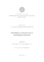 prikaz prve stranice dokumenta Upotreba ultrazvuka u kemijskoj sintezi