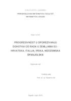 prikaz prve stranice dokumenta Progresivnost u oporezivanju dohotka od rada u odabranim zemljama EU - Hrvatska, Italija, Irska, Nizozemska, Španjolska