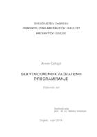 prikaz prve stranice dokumenta Sekvencijalno kvadratično programiranje