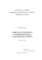 prikaz prve stranice dokumenta Primitivni tetraedri u trodimenzionalnoj cjelobrojnoj rešeci