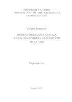 prikaz prve stranice dokumenta Homogeniziranje i analiza kataloga potresa na području Hrvatske