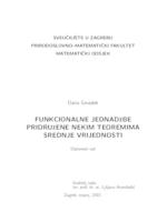 prikaz prve stranice dokumenta Funkcionalne jednadžbe pridružene nekim teoremima srednje vrijednosti