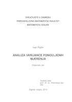 prikaz prve stranice dokumenta Analiza varijance ponovljenih mjerenja