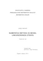 prikaz prve stranice dokumenta Numerička metoda za model lineariziranog stenta