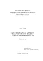 prikaz prve stranice dokumenta Neki statistički aspekti prepoznavanja motiva