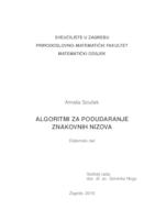 prikaz prve stranice dokumenta Algoritmi za podudaranje znakovnih nizova