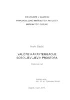 prikaz prve stranice dokumenta Valićne karakterizacije Soboljevljevih prostora