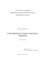 prikaz prve stranice dokumenta Stacionarnost GARCH procesa i primjene