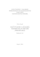 prikaz prve stranice dokumenta Računanje i analiza matrične funkcije predznaka