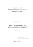 prikaz prve stranice dokumenta Metoda uparivanja po vjerojatnosti sklonosti