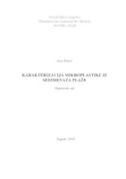 prikaz prve stranice dokumenta Karakterizacija mikroplastike iz sedimenata plaže