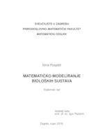 prikaz prve stranice dokumenta Matematičko modeliranje bioloških sustava