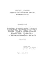 prikaz prve stranice dokumenta Probabilistički (vjerojatnosni) model posjeta kategorijama prostornih objekata u polazišno-odredišnoj matrici