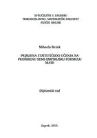 prikaz prve stranice dokumenta Primjena statističkog učenja na proširenu semi-empirijsku formulu mase