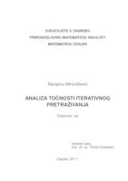 prikaz prve stranice dokumenta Analiza točnosti iterativnog pretraživanja