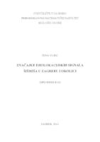 prikaz prve stranice dokumenta Značajke eholokacijskih signala šišmiša u Zagrebu i okolici