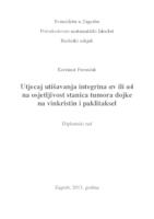 prikaz prve stranice dokumenta Utjecaj utišavanja integrina alfa-v ili alfa-4 na osjetljivost stanica tumora dojke na vinkristin i paklitaksel